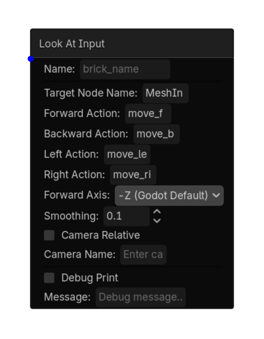 Look At Input screenshot placeholder